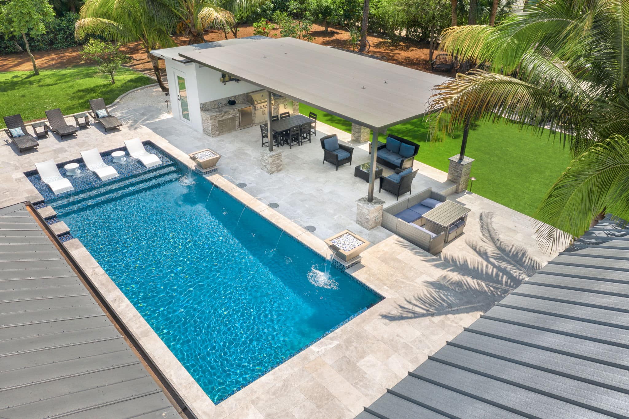 rectangle pool build in Naples